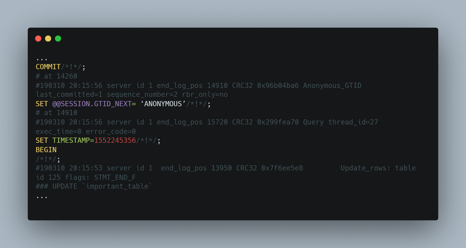 MySQL Live Binlog Backup & Restore